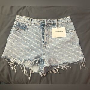 Alexander wang logo shorts